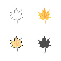 Autumn Leaf Vector Icon