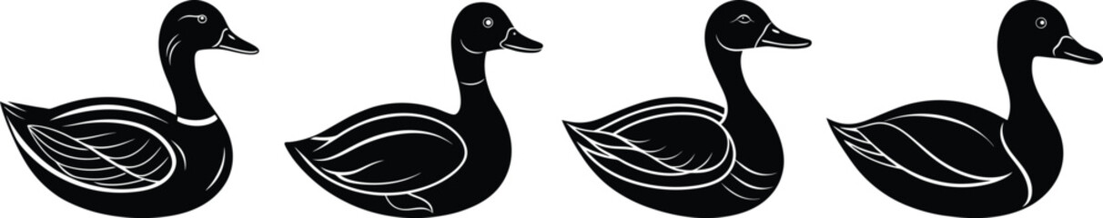 Obraz premium Duck Silhouette Graphic Collection