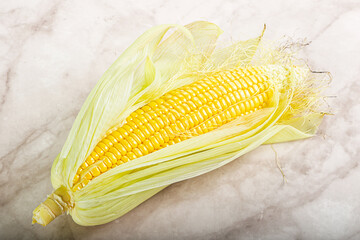 Raw sweet ripe yellow Corn