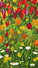 Painted Floral Meadow