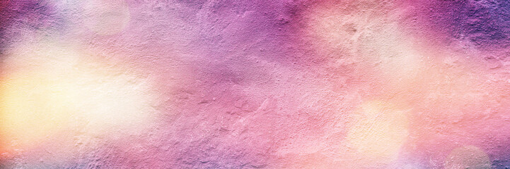 Panoramic image. Abstract background of multicolored painted wall
