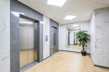 interior apartment public place, house entrance. doors, walls, staircase corridors
