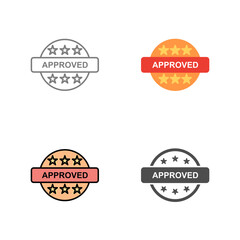 Obraz premium Approved Vector Icon