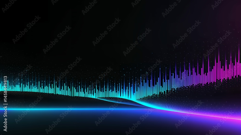 Poster futuristic scifi gradient with data stream