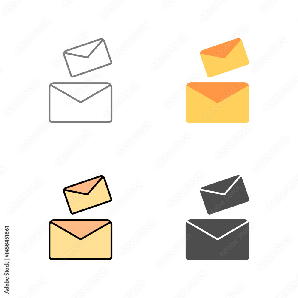 Poster messages vector icon
