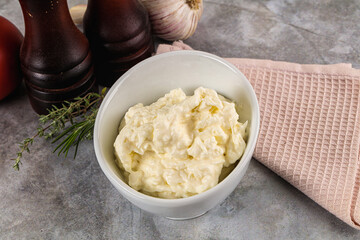 Italian soft young cheese stracciatella