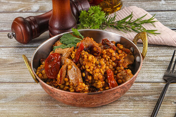 Rasted chicken meat with ptitim