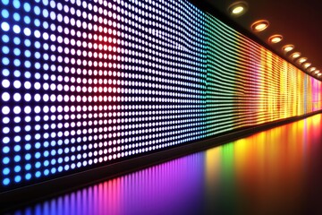 Obraz premium Vibrant LED wall display