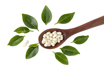 Natural sugar alternative image isolated on white suitable for organic product packaging or dietary visuals