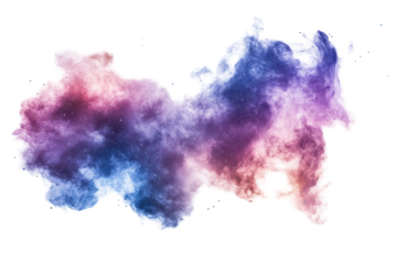 Stunning space nebula image on white background great for astrophysics content or digital planetarium displays