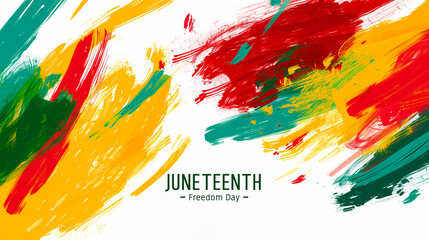 Juneteenth Freedom Day Background design. Poster or banner with Juneteenth and copy space. 19 June.