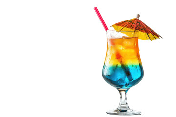 Colorful cocktail beverage in elegant glass transparent image suitable for happy hour or drink specials