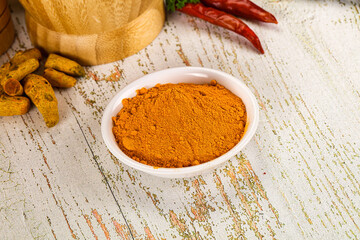 Tumeric curcuma powder for culinary