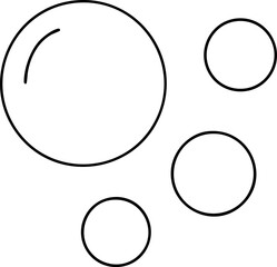 Bubbles floating in air create playful and light atmosphere