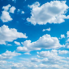 Fototapeta premium Clouds floating over serene blue sky nature landscape photography peaceful environment aerial view tranquility