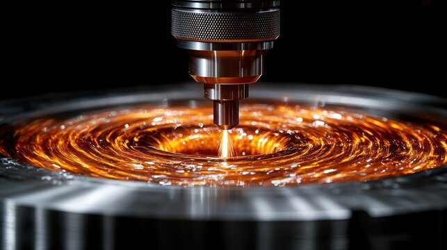 Precision Drilling Metal Machining with Coolant