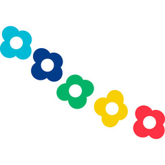 Rainbow Flowers Decoration