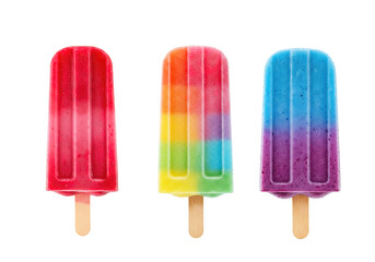 popsicle ice isolated on white