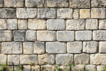 Obraz premium Ancient stone wall, close-up view