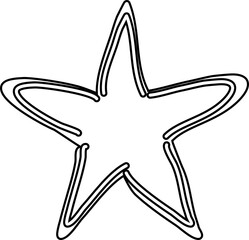 Stars doodle set. Hand drawn