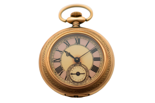 Antique pocket watch, gold tone