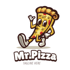 Pizza Cartoon Logo