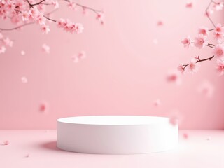 Spring Podium with Cherry Blossoms