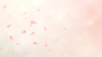 Obraz premium 暖かい光とボケに包まれた花びら