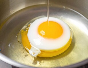 Fried Egg In Metal Pan