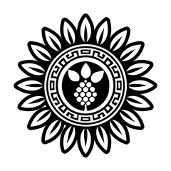 A filled style icon of persephone symbol