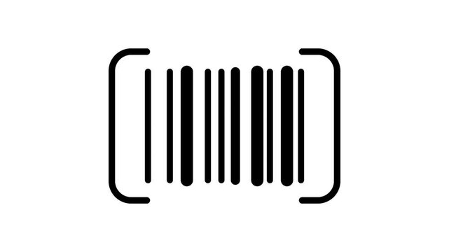 barcode icon line animation