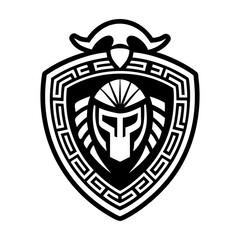 Obraz premium A solid style icon depicting warrior shield