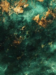 Fototapeta premium Photo of an abstract galaxy scene with green and gold colors evoking cosmic mystery and wonder