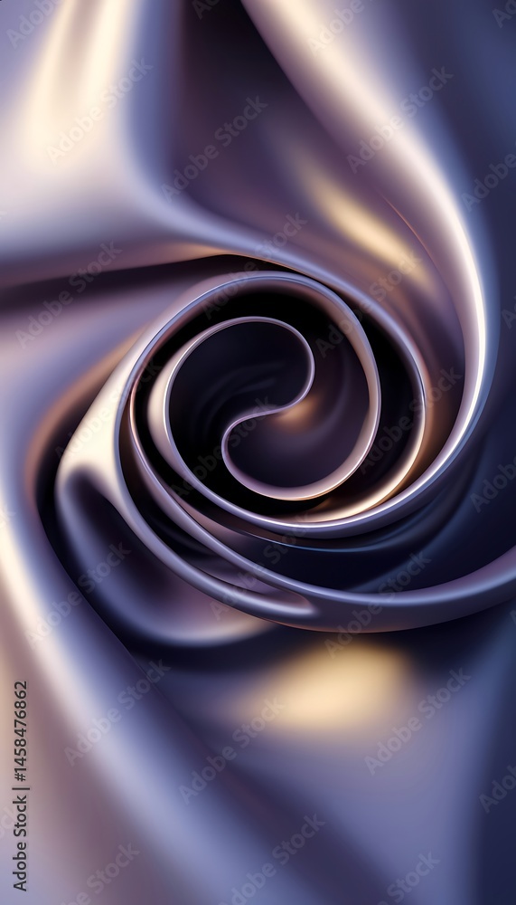 Aufkleber swirling abstract pattern with purple and gold hues creating a vortex effect.