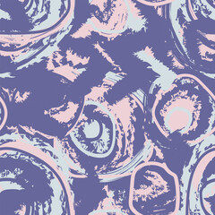 Pastels Bubble Abstract Brush Strokes Seamless Pattern Design