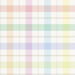 Pastels Plaid Tartan Checkered Seamless Pattern