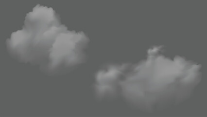 cloud smoke sky  on a white background