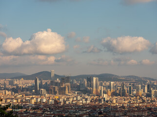 Modern cityscape featuring high-rise buildings and urban development, capturing architectural progress and transformation. Perfect for real estate, construction, and urban development content.
