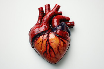 Naklejka premium human heart anatomy model