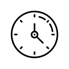 Clock icon isolated on white background