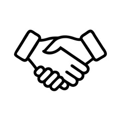 Obraz premium Handshake Icon isolated on white background
