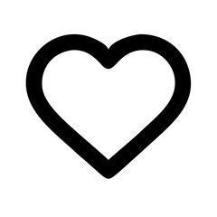  Heart icon isolated on white background