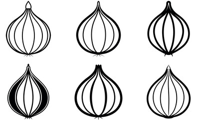 Onion Vector Design Set vector