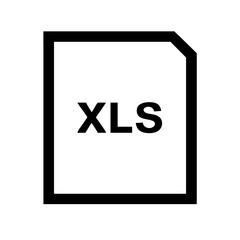  xls file Icon isolated on white background