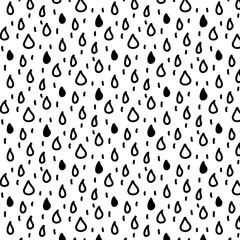 doodle water drop seamless pattern background