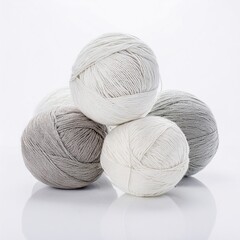 Yarn balls isolated on white background