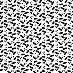 trendy geometric black and white seamless pattern