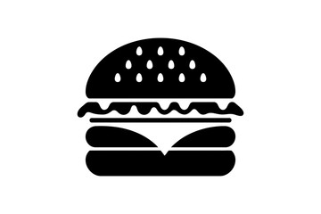 Delicious burger icon fast food restaurant menu item
