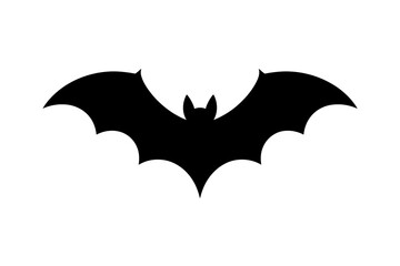 Fototapeta premium Black bat silhouette halloween vector illustration