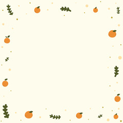 cute orange border. tangerine border